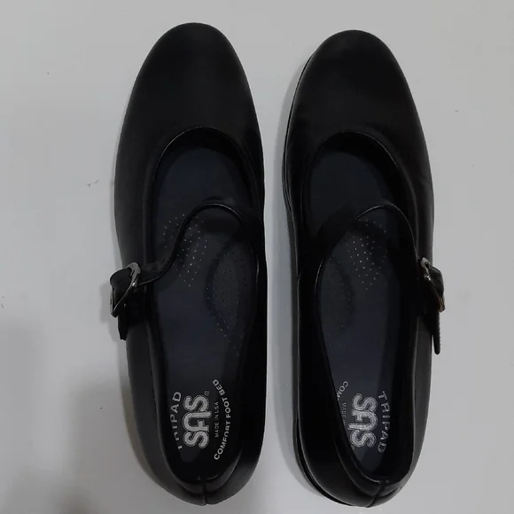 SAS Black Mary Jane Flats - Picture 10 of 11
